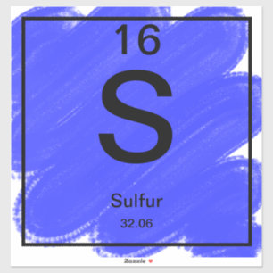 Periodic Table Sticker - Sulfur
