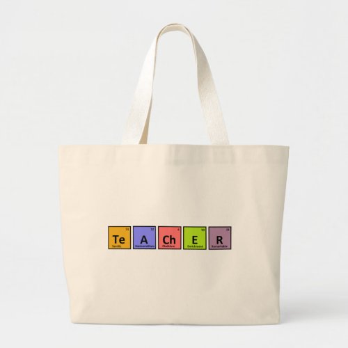 Periodic Table Teacher Appreciation Large Tote Bag