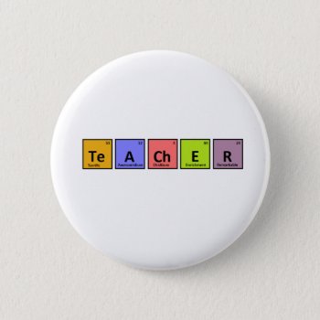 Periodic Table Teacher Appreciation Pinback Button by willia70 at Zazzle