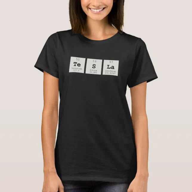 Periodic Table Tesla Shirt 1 | Zazzle