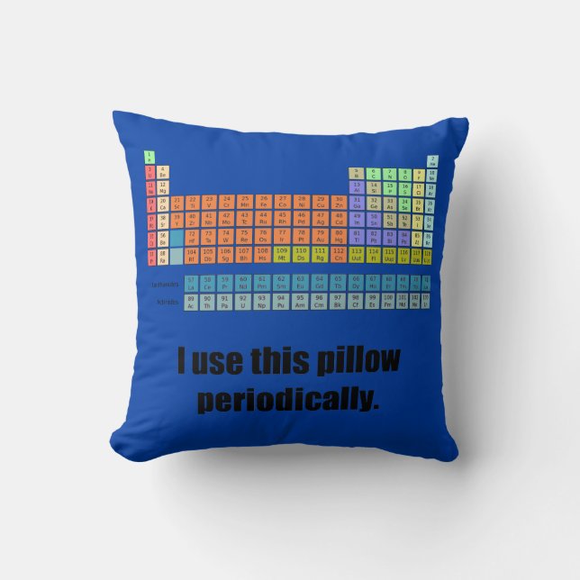 Periodic Table Throw Pillow (Front)