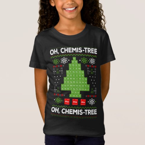Periodic Table Tree Oh Chemistree Fun Chemistry Te T_Shirt