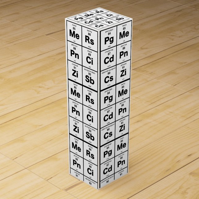 Periodic Table Wine Box (Front)