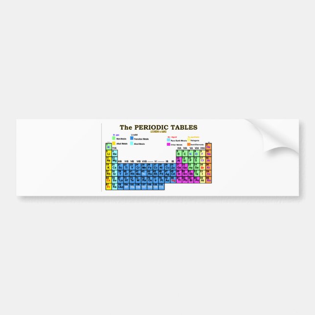 PERIODIC TABLES BUMPER STICKER (Front)