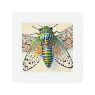 Periodical Cicada 061124IREF219 - Watercolor Metal Print