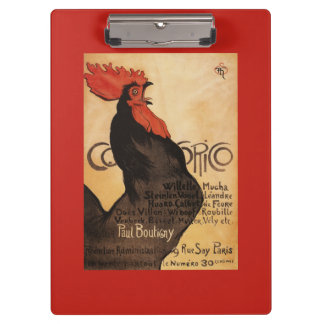 Periodical Cocorico Rooster Promotional Poster Clipboard