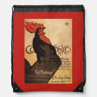 Periodical Cocorico Rooster Promotional Poster Drawstring Bag
