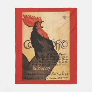 Periodical Cocorico Rooster Promotional Poster Fleece Blanket