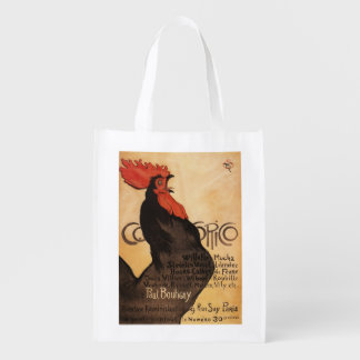 Periodical Cocorico Rooster Promotional Poster Grocery Bag