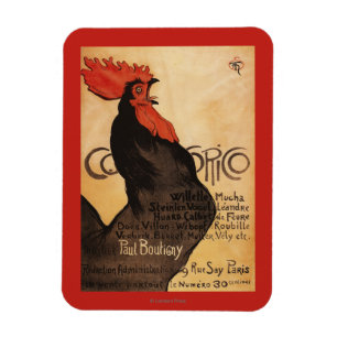 Periodical Cocorico Rooster Promotional Poster Magnet