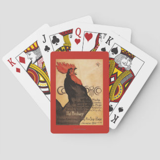 Periodical Cocorico Rooster Promotional Poster Poker Cards