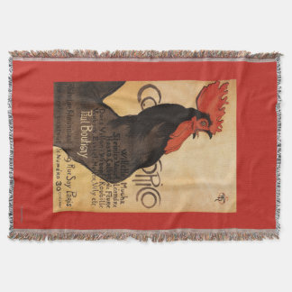 Periodical Cocorico Rooster Promotional Poster Throw Blanket
