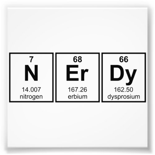 Periodically Nerdy Element Symbols Photo Print