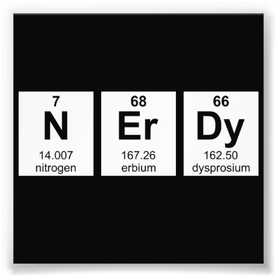 Periodically Nerdy Element Symbols Photo Print