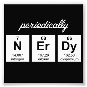 Periodically Nerdy Element Symbols Photo Print