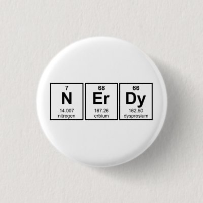 Periodically Nerdy Element Symbols Pinback Button