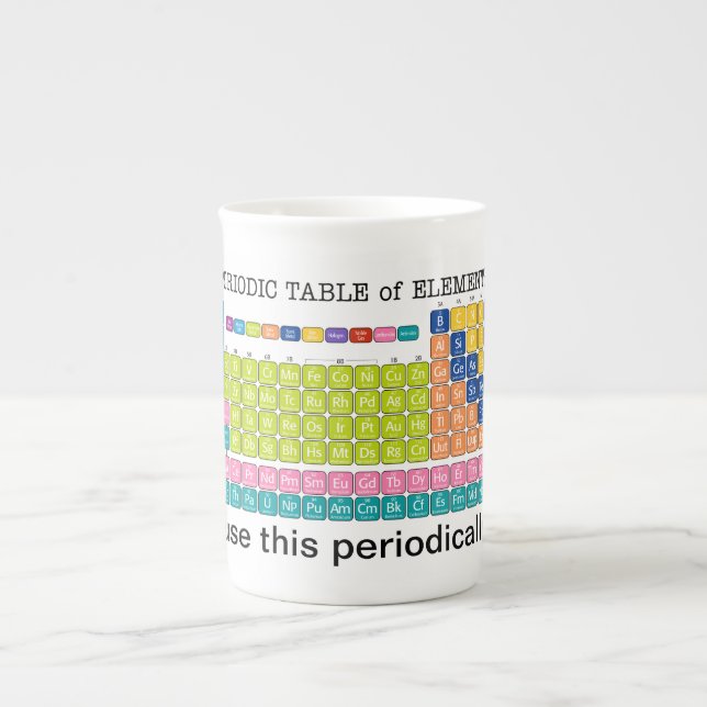 Periodically Periodic Table of Elements Bone China Mug (Front)
