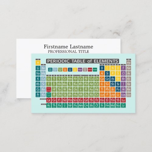 Periodically Periodic Table of Elements Business Card