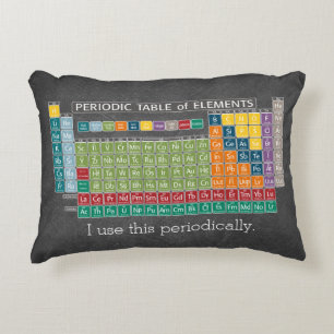 Periodically Periodic Table of Elements Chalkboard Accent Pillow