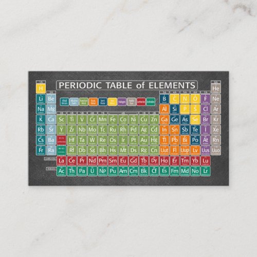 Periodically Periodic Table of Elements Chalkboard Business Card
