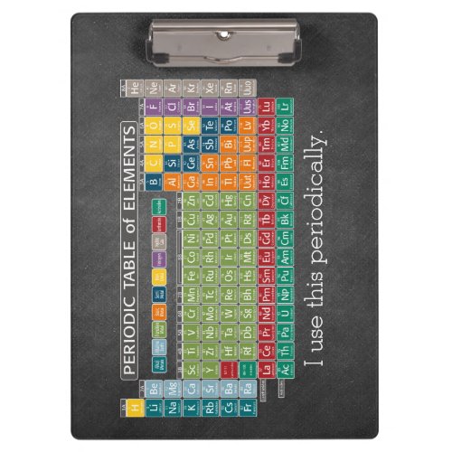 Periodically Periodic Table of Elements Chalkboard Clipboard