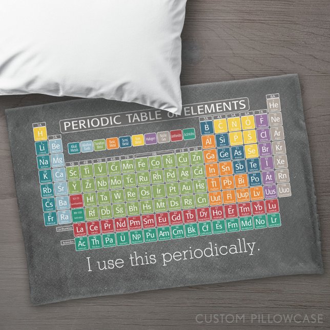 Periodically Periodic Table of Elements Chalkboard Pillowcase (Custom Pillowcase)