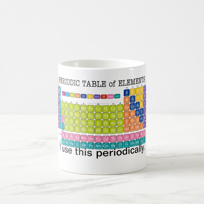 Periodically Periodic Table Of Elements Coffee Mug Zazzle Com - Periodic Table Of Elements Coffee Mug Periodically Periodic Table Of Elements Coffee Mug Zazzle Com - Periodic Table Of Elements Coffee Mug