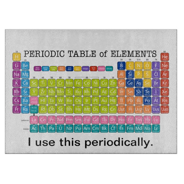 Periodically Periodic Table of Elements Cutting Board (Front)