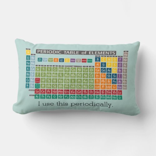 Periodically Periodic Table of Elements Lumbar Pillow