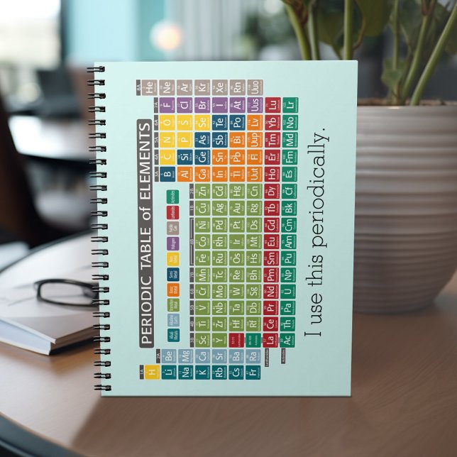Periodically Periodic Table of Elements Notebook (Personalized notebook with Periodic Table of Elements - can customize completely)