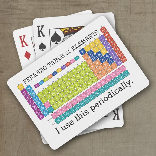 Periodically Periodic Table of Elements Poker Cards