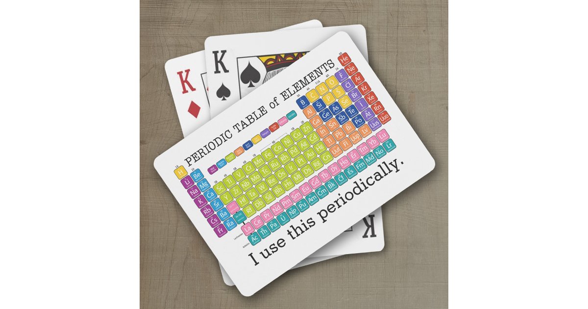Periodically Periodic Table of Elements Poker Cards | Zazzle