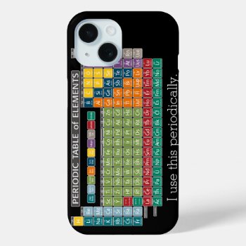 Periodically Periodic Table Of Elements - Students Iphone 15 Case by ForTeachersOnly at Zazzle