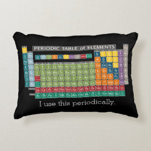 Periodically Periodic Table of Elements - Students Decorative Pillow