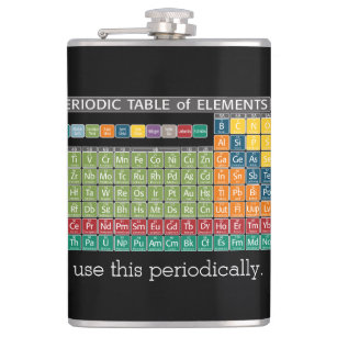 Periodically Periodic Table of Elements - Students Hip Flask