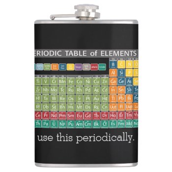 Periodically Periodic Table Of Elements - Students Hip Flask by ForTeachersOnly at Zazzle