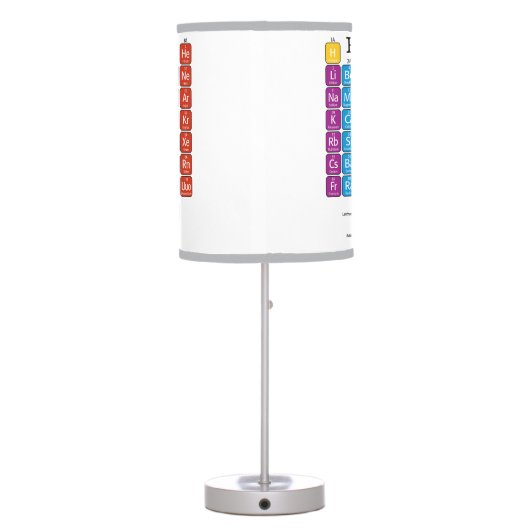 Periodically Periodic Table of Elements Table Lamp (Back)