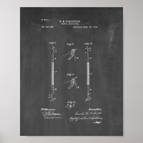 Periodontal Curette _ Dental Excavator Patent _ Ch Poster