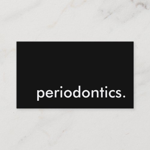 periodontics. business card template