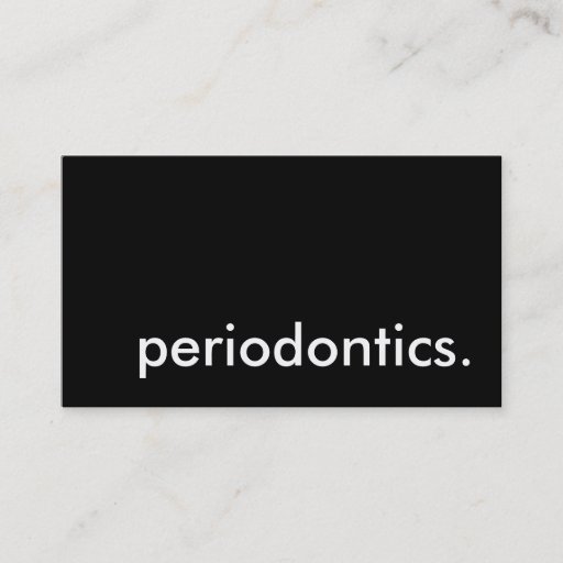 Customizable periodontics. business card template