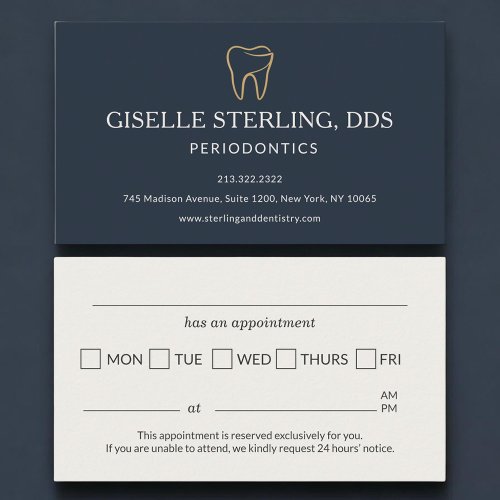 Periodontics Dentistry Tooth Appointment Reminder Card