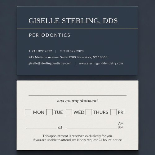 Periodontics Office Appointment Reminder Card