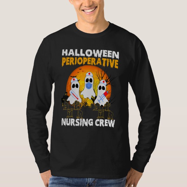 Perioperative Nurse Pre op Nursing Halloween Crew  T-Shirt (Front)