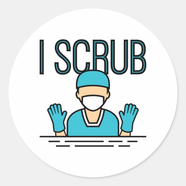 Perioperative Surgical Nurse I Scrub Classic Round Sticker (Front)