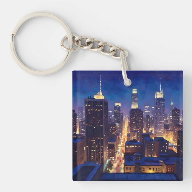 Peripheral Metropolis View Keychain (Front)