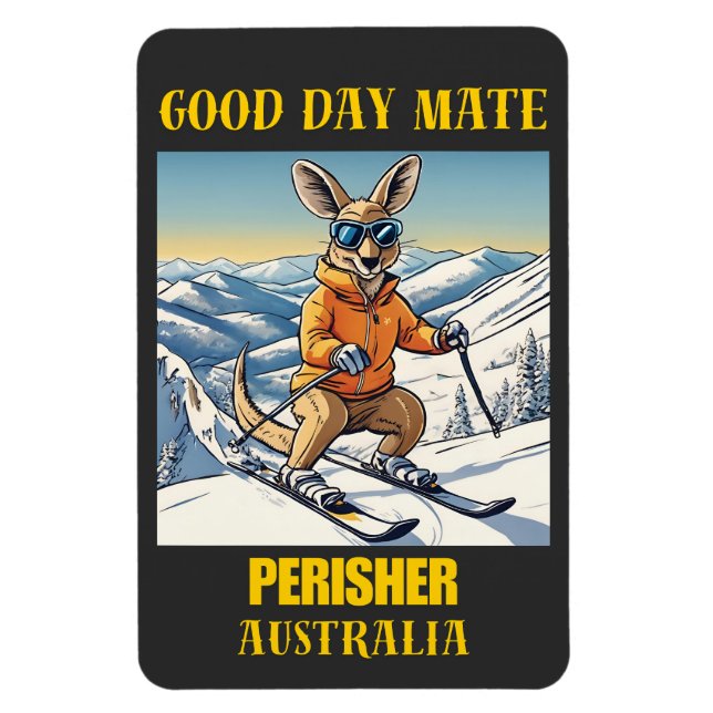Perisher Australia Ski Resort Magnet (Vertical)