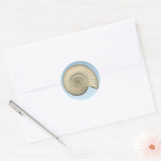 Perisphinctes Ammonite Classic Round Sticker