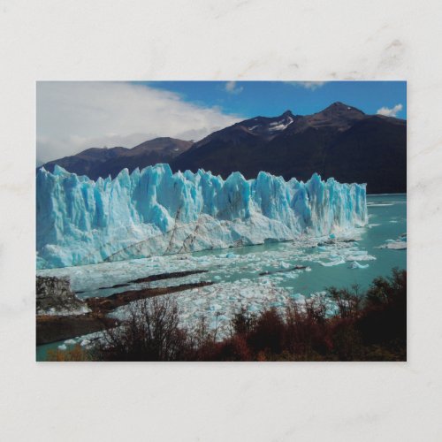 Perito Moreno Glacier Front In The Andes Postcard