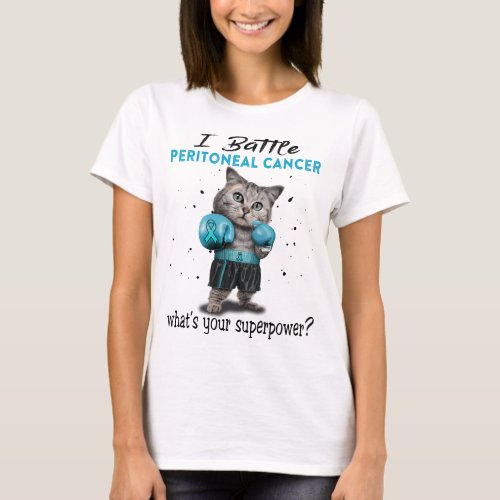 Peritoneal Cancer Awareness Ribbon Support Gifts T_Shirt