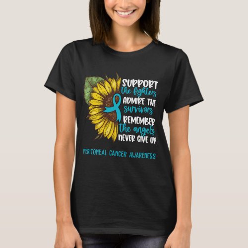 Peritoneal Cancer Awareness Ribbon Support Gifts T_Shirt